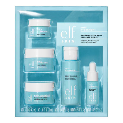 Picture of e.l.f.SKIN Hydrated Ever After Skincare Mini Kit, Cleanser, Makeup Remover, Moisturizer & Eye Cream For Hydrating Skin, TSA-friendly Sizes