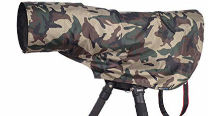 Picture of ROLANPRO Rain Cover Raincoat for Telephoto Lens Rain Cover/Lens Raincoat Army Green Camo Guns Clothing XS