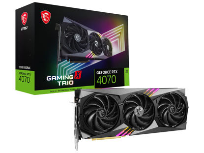 Picture of MSI Gaming GeForce RTX 4070 12GB GDRR6X 192-Bit HDMI/DP Nvlink TORX Fan 4.0 Ada Lovelace Architecture Graphics Card (RTX 4070 Gaming X Trio 12G)