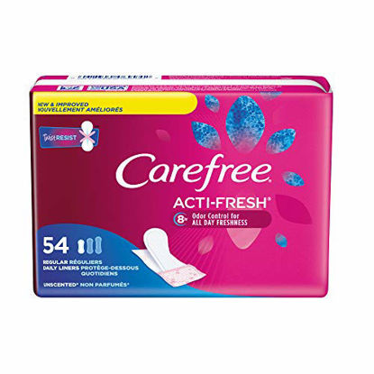 Picture of Carefree Body Shape Pant Liners, Regular, Multicolor Unscented 54 Count (Pack of 1)