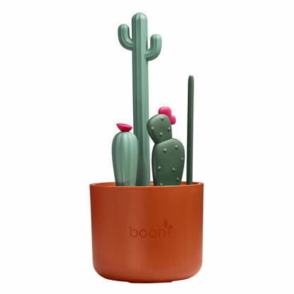 Picture of Boon Cacti Bottle Cleaning Brush Set, Terracotta , 4 Piece Set