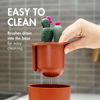 Picture of Boon Cacti Bottle Cleaning Brush Set, Terracotta , 4 Piece Set