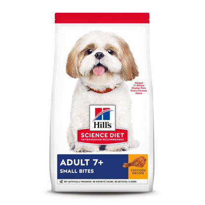 Picture of Hill's Science Diet Dry Dog Food, Adult 7+ for Senior Dogs, Small Bites, Chicken Meal, Barley & Brown Rice Recipe, 5 lb. Bag