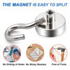 Picture of LOVIMAG Strong Magnetic Hooks, 25Lbs Rare Earth Magnets Heavy Duty with Hook for Refrigerator, Strong Cruise Hook for Hanging, Ceiling Magnets for Hanging, Grill and Kitchen- 25 Pack
