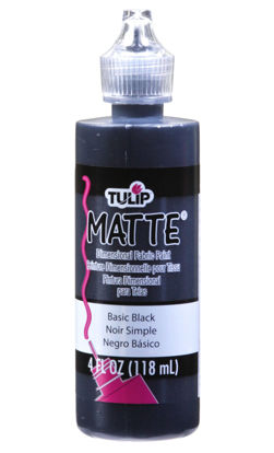 Picture of Tulip Dimensional Fabric Paint 15563 Dfpt 4Oz Matte Basic Black, 4 Fl Oz (Pack of 1)