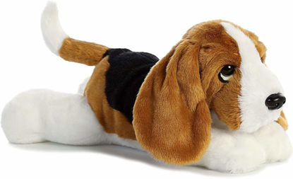 Picture of Aurora® Adorable Flopsie™ Basset Hound Stuffed Animal - Playful Ease - Timeless Companions - Brown 12 Inches