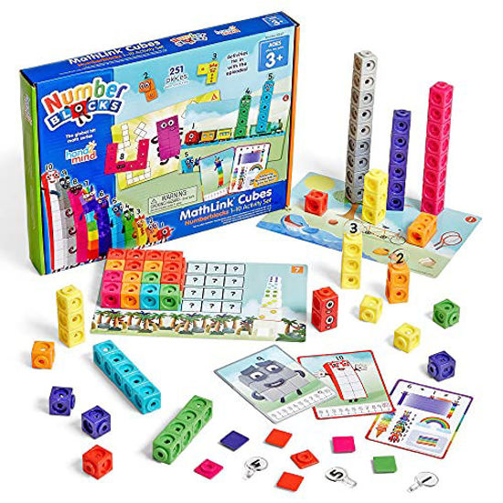 Picture of hand2mind MathLink Cubes Numberblocks 1-10 Activity Set, 30 Preschool Learning Activities, Building Blocks for Toddlers 3-5, Counting Blocks, Linking Cubes, Math Counters for Kids, Educational Toys