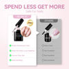 Picture of Gelike EC Nude-Colored Nail Glue Gel - 6 in 1 Extra Strong Nail Glue Nail Polish for Clear Acrylic Nail French Manicure,Long Lasting Adhesive UV Nail Glue for Clear Press On Nail Tips,UV Cure Required
