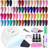 Picture of JODSONE Gel Nail Polish Starter Set Ribbon Glitter Gel Nail Summer Light Gel Nail Polish Winter Dark Nail Polish Glossy 35-Piece Multi-color Gel Nail Polish Set