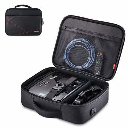 Picture of Projector Case, Projector Travel Carrying Bag Internal Dimension 14.5"x10.6"x3.9" with Adjustable Shoulder Strap & Compartment Dividers for for Acer, Epson, Benq, LG, Sony (Large)