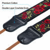 Picture of Rose Flower Camera Strap - 2"Wide with Double Layer Cowhide Head,Pure Cotton Embroidery Camera Shoulder Straps,Adjustable Camera Neck Strap for All DSLR / SLR Cameras, Best Gifts for Photographers