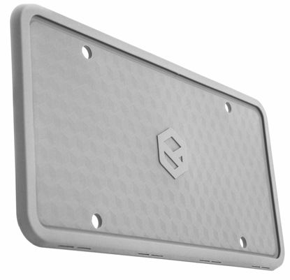 Picture of Rightcar Solutions Silicone License Plate Frames | The Original Premium Grade Silicone Car Plate Frame | Rust Proof, Rattle Proof, Weather Proof License Plate Holder (Grey)