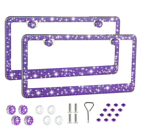 Sparkly license on sale plate cover