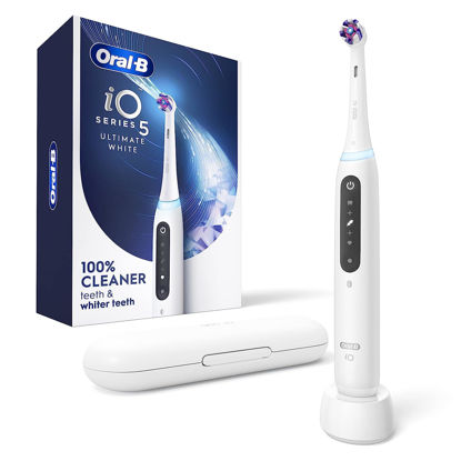 Picture of Oral-B iO Series 5 Electric Toothbrush with (1) Ultimate White Brush Head, Rechargeable, White