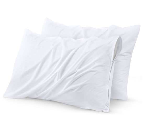 Picture of Utopia Bedding Waterproof Pillow Protector Zippered (2 Pack) Standard - Bed Bug Proof Pillow Encasement 20 x 26 Inches