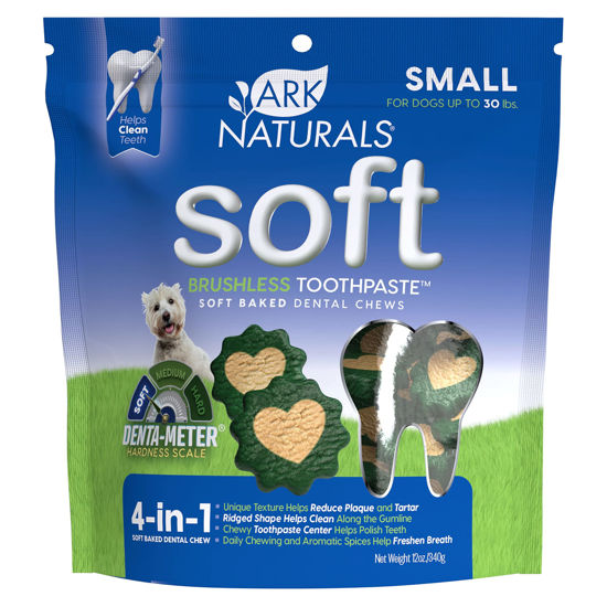 GetUSCart Ark Naturals Soft Brushless Toothpaste, Dog Dental Chews for Small Breeds, Freshens