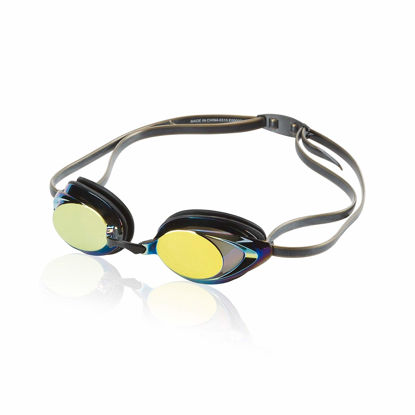 Picture of Speedo Unisex-Adult Swim Goggles Mirrored Vanquisher 2.0, Black/Gold