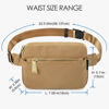 Picture of ZORFIN Fanny Packs for Women Men, Crossbody Fanny Pack, Belt Bag with Adjustable Strap, Fashion Waist Pack for Outdoors/Workout/Traveling/Casual/Running/Hiking/Cycling (Light Brown)