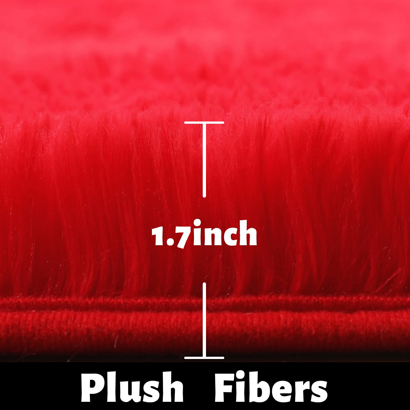 GetUSCart- Amdrebio Red Round Rug for Bedroom,Fluffy Circle Rug 5'X5 ...