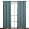 Picture of NICETOWN Modern Blackout Curtains Noise Reducing, Thermal Insulated and Privacy Room Darkening Drape Panels for Boy's Guest Room Door Window (Greyish Blue, 2 Panels, W42 x L84 -Inch)