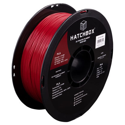 Picture of HATCHBOX 1.75mm Iron Red PLA 3D Printer Filament, 1 KG Spool, Dimensional Accuracy +/- 0.03 mm, 3D Printing Filament