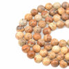 Picture of LPBeads 100PCS 8mm Natural Picture Jasper Gemstone Round Loose Beads for Jewelry Making with Crystal Stretch Cord