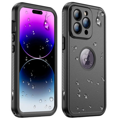 Picture of Temdan [Real 360 for iPhone 14 Pro Max Case Waterproof, Built-in 9H Tempered Glass Camera Lens & Screen Protection [Military Dropproof][Full-Body Shockproof Phone Case][Dustproof][IP68 Underwater]