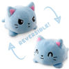 Picture of TeeTurtle - The Original Reversible Cat Plushie - Russian Blue - Cute Sensory Fidget Stuffed Animals That Show Your Mood