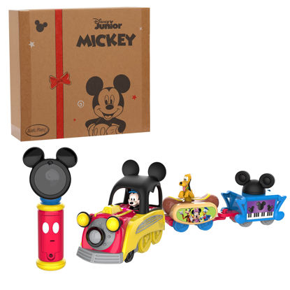 Picture of Disney Junior Mickey Mouse Funhouse Light the Way Train, Musical Toy Train Set with Controller, Preschool, Amazon Exclusive , by Just Play