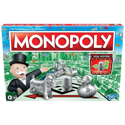 Picture of Monopoly Game, Family Board Games for 2 to 6 Players & Kids Ages 8 and Up, Includes 8 Tokens (Token Vote Edition)