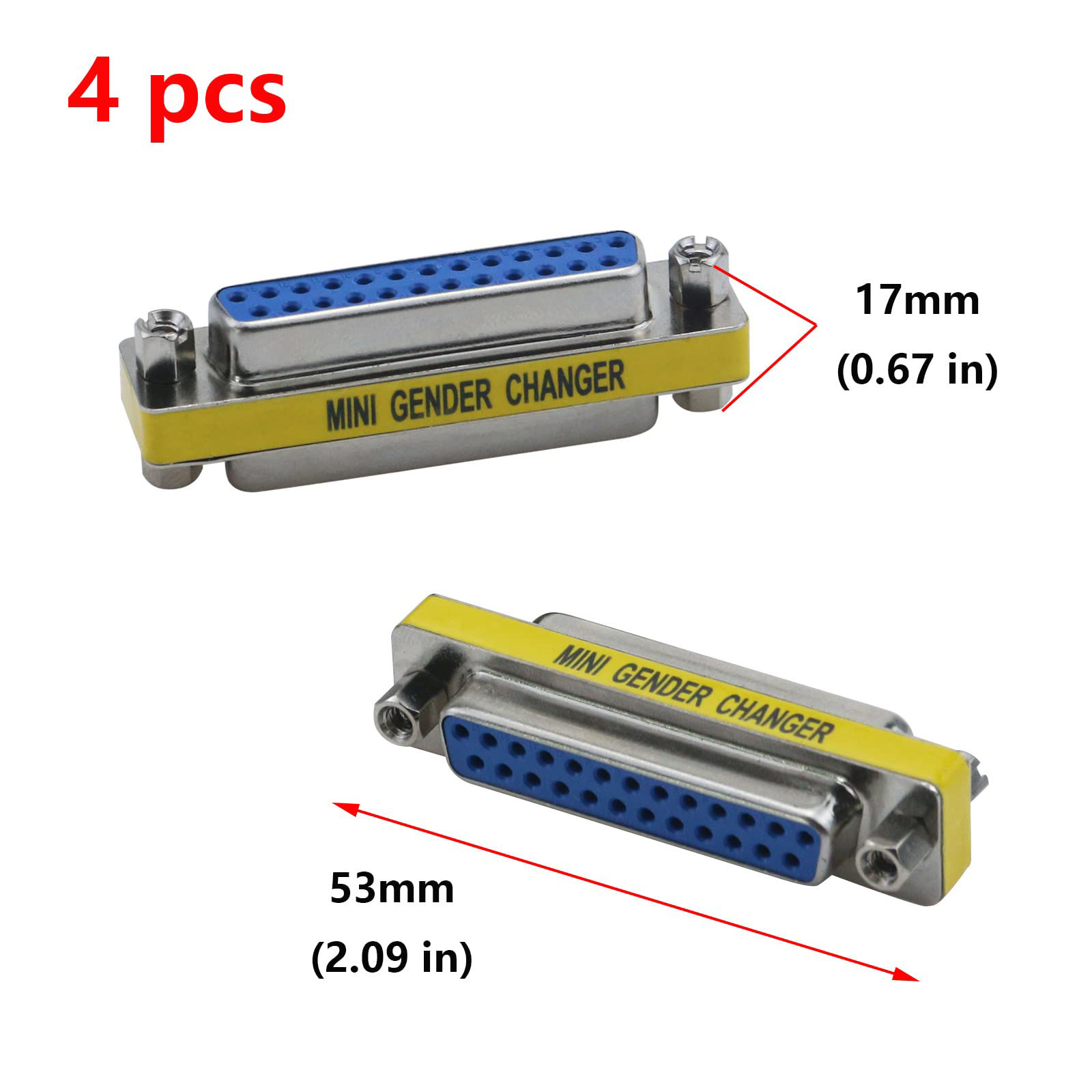 GetUSCart Antrader 4Pack DB25 25 Pin Serial Port Female to Female
