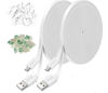 Picture of JJMASEE 2 Pack 26FT Power Extension Cable for Wyze Cam V3,WyzeCam Outdoor,Arlo Essential,Eufy,Kasa,Yi,Blink Camera,NestCam Indoor,Micro USB Charging Cord for Security Camera(White)