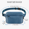 Picture of ZORFIN Fanny Packs for Women Men, Crossbody Fanny Pack, Belt Bag with Adjustable Strap, Fashion Waist Pack for Outdoors/Workout/Traveling/Casual/Running/Hiking/Cycling (Grey Blue, Gray Zipper)