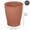 Picture of mDesign Round Plastic Bathroom Garbage Can, 1.25 Gallon Wastebasket, Garbage Bin, Trash Can for Bathroom, Bedroom, and Kids Room - Small Bathroom Trash Can - Fyfe Collection - Terracotta Orange