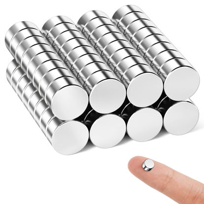 Picture of Grtard 60 Pack 6×3mm Round Small Magnets, Strong Mini Neodymium Magnets, Whiteboard Magnets Tiny Magnets for Crafts, Refrigerator, DIY, Building, Crafts and Kitchen Cabinet, Office Magnets
