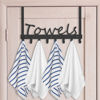 Picture of 2 Pack Towel Rack Over The Door Hooks Towel Holder Robe Towel Hooks Heavy-Duty Organizer on Bathroom Cabinet Cupboard Door Hooks for Towel, Robe,Coat, Bag,Keys - 8 Hooks