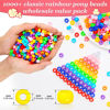 Picture of 1000+ pcs Pony Beads, Multi-Colored Bracelet Beads, Beads for Hair Braids, Beads for Crafts, Plastic Beads, Hair Beads for Braids (Medium Pack, Classic)…