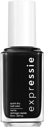 Picture of Essie expressie, Quick-Dry Nail Polish, 8-Free Vegan, True Black, Now Or Never, 0.33 fl oz