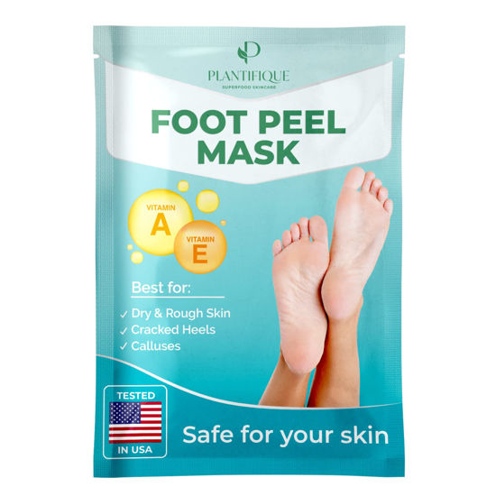 GetUSCart PLANTIFIQUE Foot Peel Mask with Vitamins 1 Pack Peeling