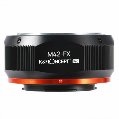 Picture of K&F Concept M42 to Fuji X Lens Mount Adapter for M42 Screw Mount Lens to Fujifilm Fuji X-Series X FX Mount Mirrorless Cameras with Matting Varnish Design for Fuji XT2 XT20 XE3 XT1 X-T2
