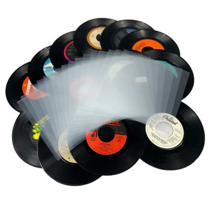 Picture of 45 RPM Vinyl Record Sleeves - Premium High Clarity 3mil Plastic Outer Covers for 7 inch Albums Anti-Static LP Record Storage Protective Jackets 100 Pack