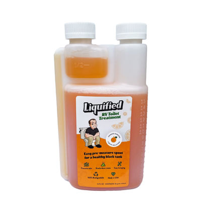 Picture of Liquified RV Toilet Treatment - Black Holding Tank Digester - Odor Eliminator - Orange Scent - Matts RV Reviews - 16 Treatments (16oz)