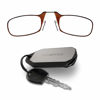 Picture of ThinOptics unisex adult Keychain Case + Reading Glasses, Brown, 44 mm US