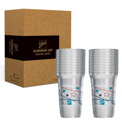 Picture of Ball Aluminum Cup Recyclable Party Cups, Summer Celebration Design, 20 oz. Cup, 30 Cups Per Pack