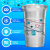 Picture of Ball Aluminum Cup Recyclable Party Cups, Summer Celebration Design, 20 oz. Cup, 30 Cups Per Pack