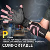Picture of ihuan Ventilated Weight Lifting Gym Workout Gloves with Wrist Wrap Support for Men & Women, Full Palm Protection, for Weightlifting, Training, Fitness, Hanging, Pull ups