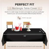 Picture of Black Standard Disposable Plastic Party Tablecloth [6-Pack] 54 x 108” Rectangle Table Cover For Indoor & Outdoor Use By Zimpleware