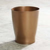 Picture of mDesign Round Plastic Bathroom Garbage Can, 1.25 Gallon Wastebasket, Garbage Bin, Trash Can for Bathroom, Bedroom, and Kids Room - Small Bathroom Trash Can - Fyfe Collection - Copper