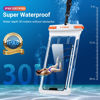 Picture of TORRAS Icecube IPX8 Waterproof Phone Pouch, Underwater Screen Touchable, Waterproof Phone Case for Snorkeling, Adjustable Lanyard, Beach Accessories for iPhone 14 Pro Max/ 13/12/ Samsung, White-6.9''