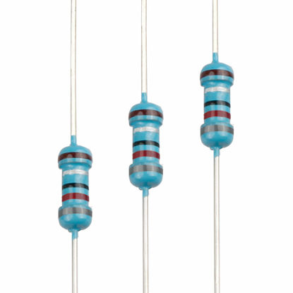 Picture of EDGELEC 100pcs 8.2 ohm Resistor 1/4w (0.25 Watt) ±1% Tolerance Metal Film Fixed Resistor, Multiple Values of Resistance Optional